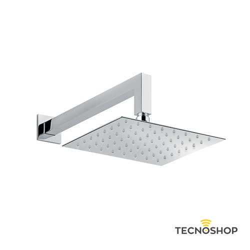 GABOLI KIT SOFFIONE DOCCIA QUADRATO D.25x25cm CON BRACCIO CROMATO