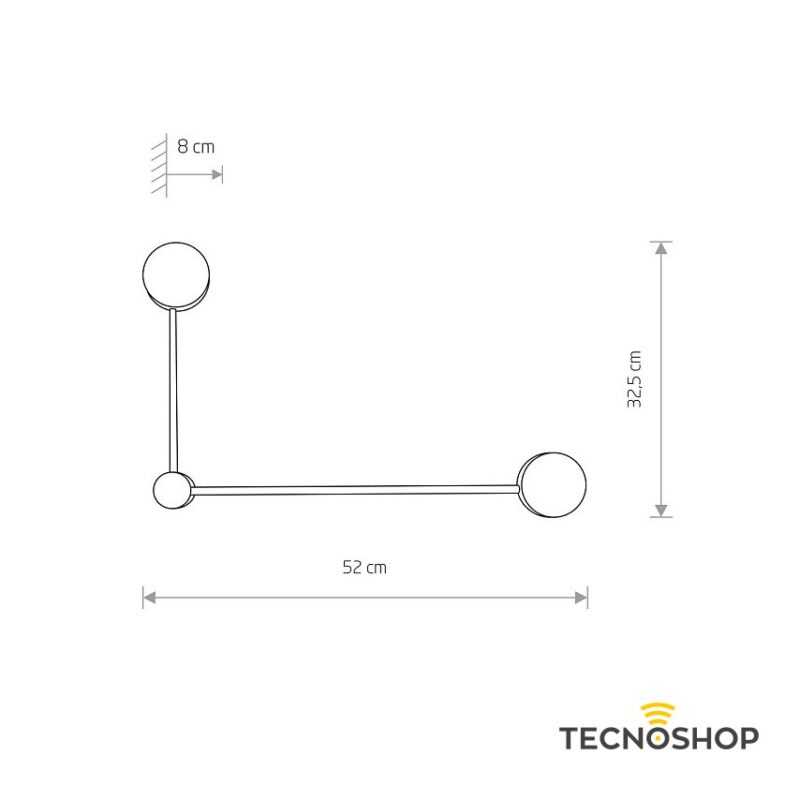 NOWODVORSKI APPLIQUE A PARETE "ORBIT" 2xGX53 BIANCO - immagine 3
