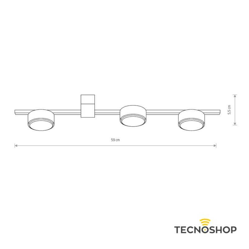 NOWODVORSKI APPLIQUE DA SOFFITTO "PILLS" NERO 3xGX53 - immagine 4
