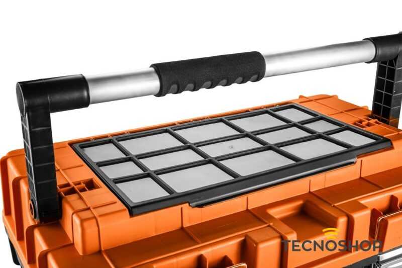 TOPEX CARRELLO PORTAUTENSILI CON RUOTE 68x40x35,5cm - immagine 2