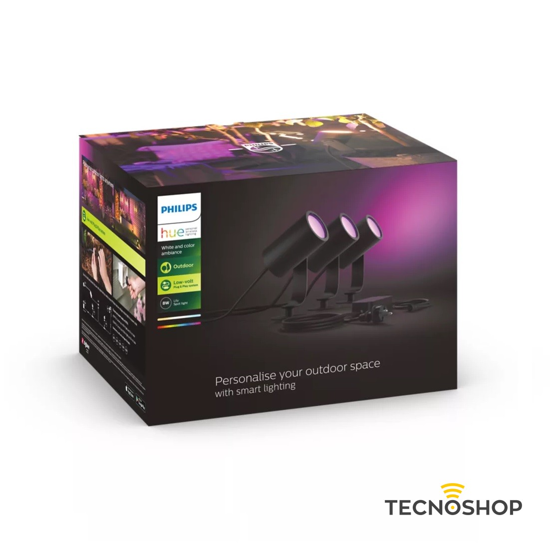 PHILIPS HUE KIT 3 FARETTI PER ESTERNO LILY - immagine 5