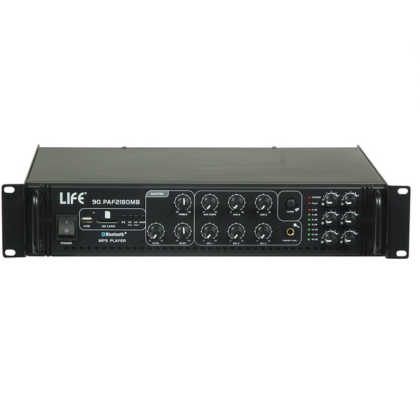 LIFE AMPLIFICATORE 6 ZONE 180W BLUETOOTH CON PORTA USB/SD 100V