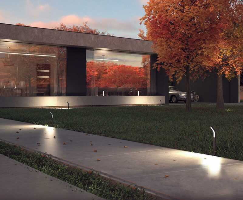 KEY PALETTO 900STIKDD "STIK" DOWN 2W 3000K H=40cm RAL7016 GRIGIO IP54 - immagine 2