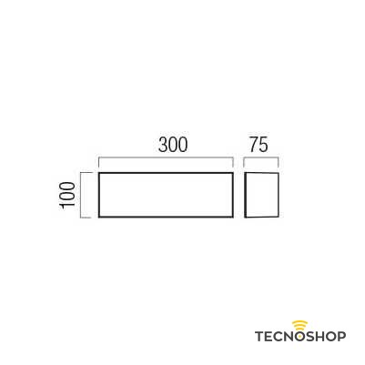 REDO APPLIQUE LED "KODIAK" 12W 4000K IP65 BIANCO OPALE - immagine 2