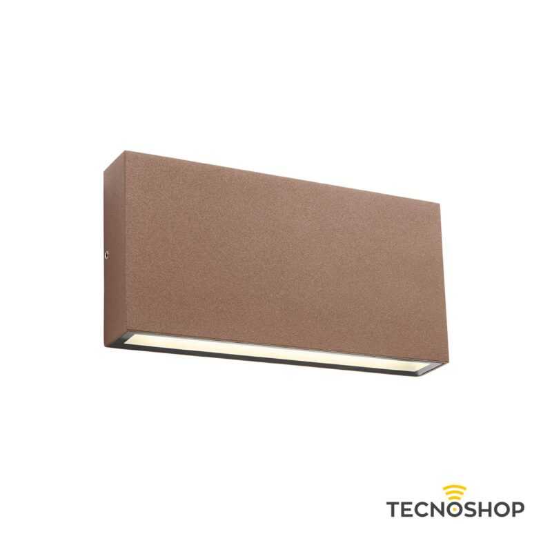 REDO APPLIQUE LED "KAMAL" 12W 4000K 175x91x32mm CON FINITURA CORTEN