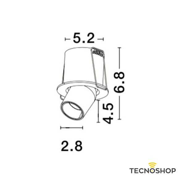 NOVALUCE FARETTO INCASSO ORIENTABILE DESERT TONDO 3W 3000K BIANCO - immagine 3