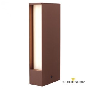 REDO PALETTO LED "TWIN" BIEMISSIONE H=25cm 9W 3000K RUGGINE