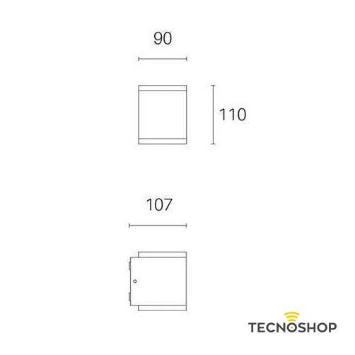 SOVIL APPLIQUE LED UP&DOWN "TANGO" 7,2W 4000K CON FINITURA GRIGIA - immagine 4
