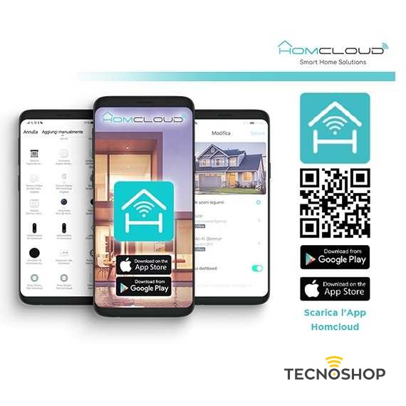 HOMCLOUD MODULO SMART PULSANTE 220VaC 1CHx1,5A WI-FI+RF 2.4G - immagine 2