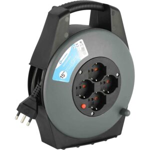 AVVOLGICAVO DOMESTICO CON 4 PRESE SCHUKO/BIPASSO 3x1.5mmq L.15mt