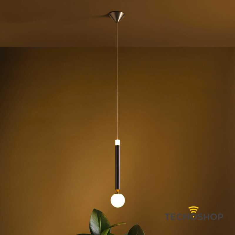 SOSPENSIONE SINGOLA SEVENTY 2W+4W 3000K 660LM MARRONE OSSIDATO