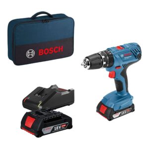 BOSCH TRAPANO A PERCUSSIONE GSB 18V-21 CON 2 BATTERIE 2Ah E CARICABATTERIE