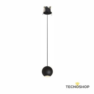 BENEITO SOSPENSIONE BORA BASE INCASSO 8,5W 3000K NERA