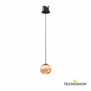 BENEITO SOSPENSIONE "BORA" ORO ROSA 8,5W 3000K CON BASE INCASSO