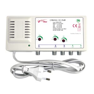 CENTRALINO DA MURO VHF/UHF/UHF 3 INGRESSI SEPARATI REGOLABILI 35db FILTRO 5G