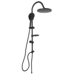 COLONNA DOCCIA NERO OPACO CON SOFFIONE DOCCIA E DOCCETTA MODELLO DARK