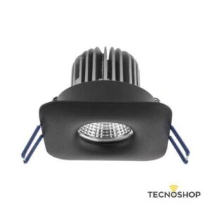 REDO FARETTO INCASSO QUADRATO MOD. XCOVER 1xGU10 NERO OPACO