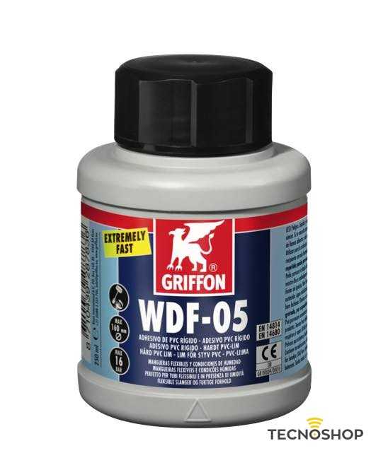 GRIFFON WDF-05 ADESIVO EXTRA RAPIDO TIXOTROPICO PER PVC RIGIDO 500ml