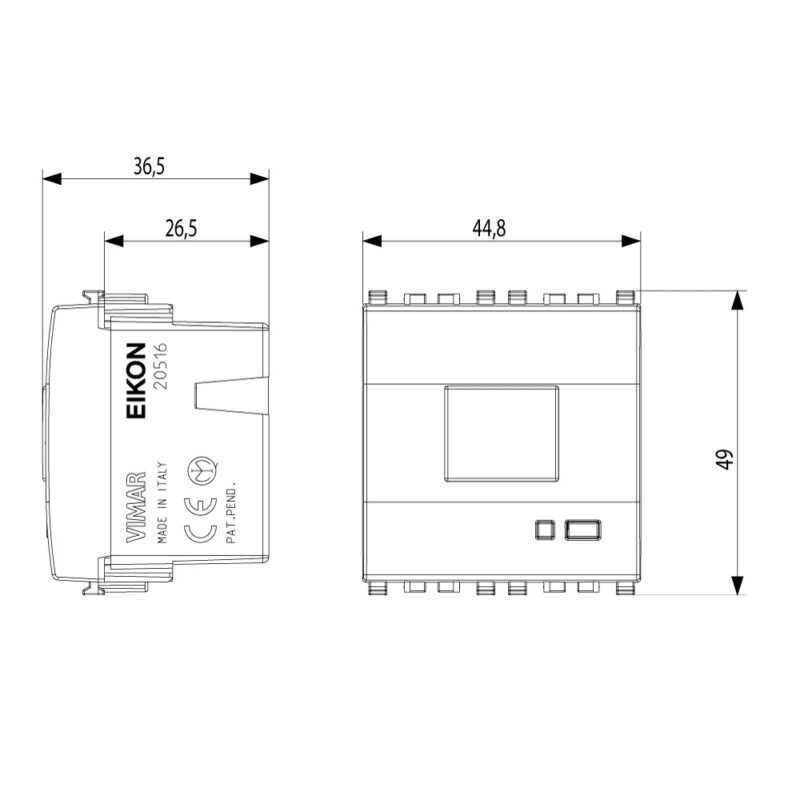 VIMAR EIKON 20516 RICEVITORE PER TELECOMANDO IR GRIGIO - immagine 2
