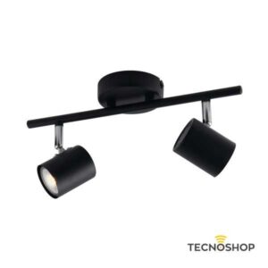 INTEC SPOT ZERO ORIENTABILE 2xGU10 NERO