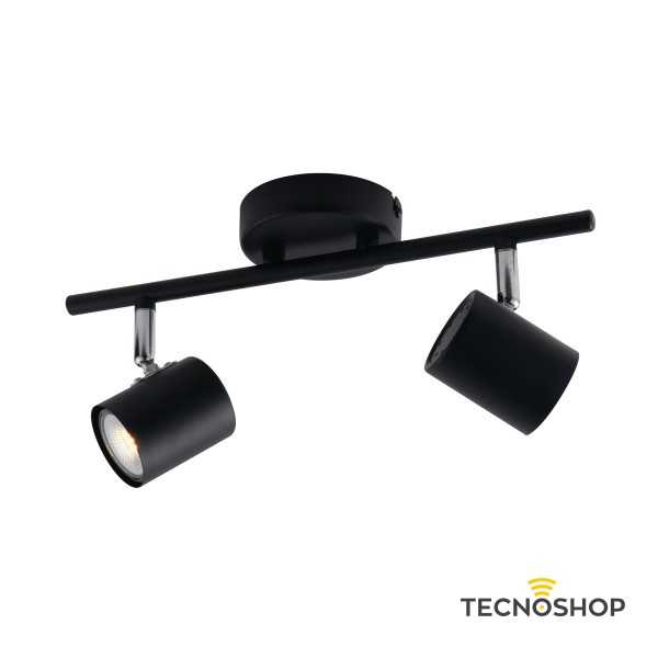 INTEC SPOT ZERO ORIENTABILE 2xGU10 NERO