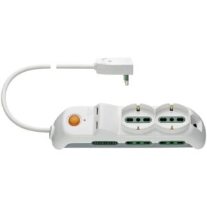VIMAR MULTIPRESA CON 2 PRESE SCHUKO + 4 BPRESE + 2 USB E INTERRUTTORE GENERALE