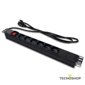 TECNOWARE BARRA ALIMENTAZIONE PER RACK 19" INGRESSO SCHUKO 16A - 6 USCITE