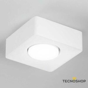 INTEC PLAFONE QUADRATO "ATHEN" 1xGX53 IN GESSO BIANCO