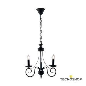 INTEC SOSPENSIONE "BEATRICE" 3xE14 H.120cm ANTRACITE