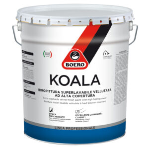 BOERO KOALA PITTURA SUPERLAVABILE VELLUTATA BIANCA AD ALTA COPERTURA DA 14LT