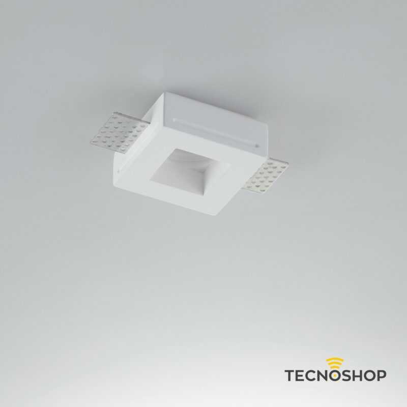 INTEC FARETTO INCASSO QUADRATO “INC-MINI-Q1” IN GESSO 1XGU10 - immagine 2