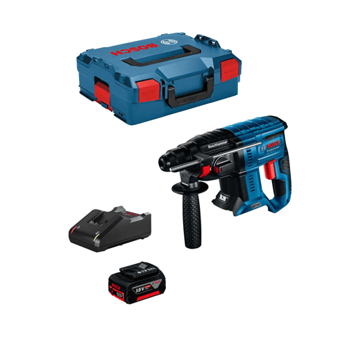 BOSCH MARTELLO PERFORATORE 18V IN VALIGETTA CON BATTERIA 4Ah E CARICABATTERIA - immagine 4