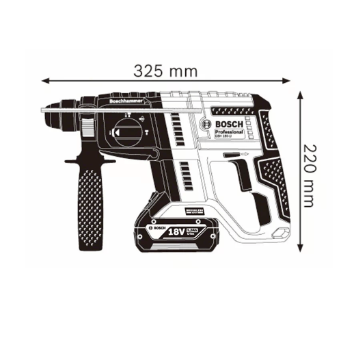 BOSCH MARTELLO PERFORATORE 18V IN VALIGETTA CON BATTERIA 4Ah E CARICABATTERIA - immagine 2