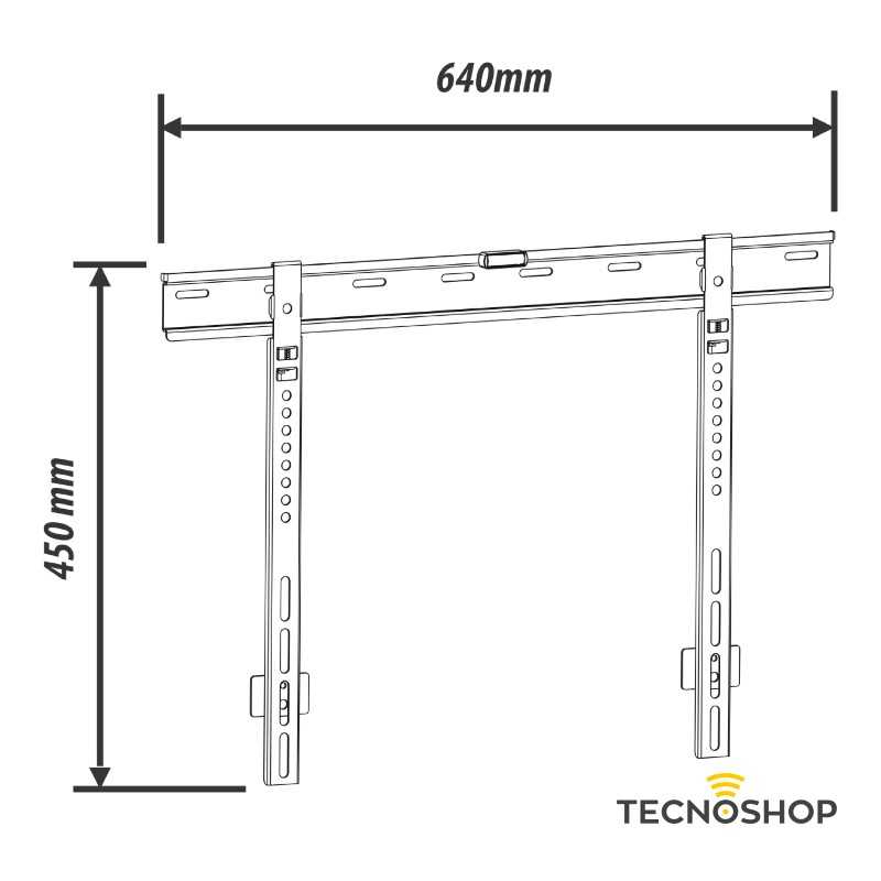 GBS SUPPORTO TV 37"-61" KG.50 FISSO A PARETE - immagine 2