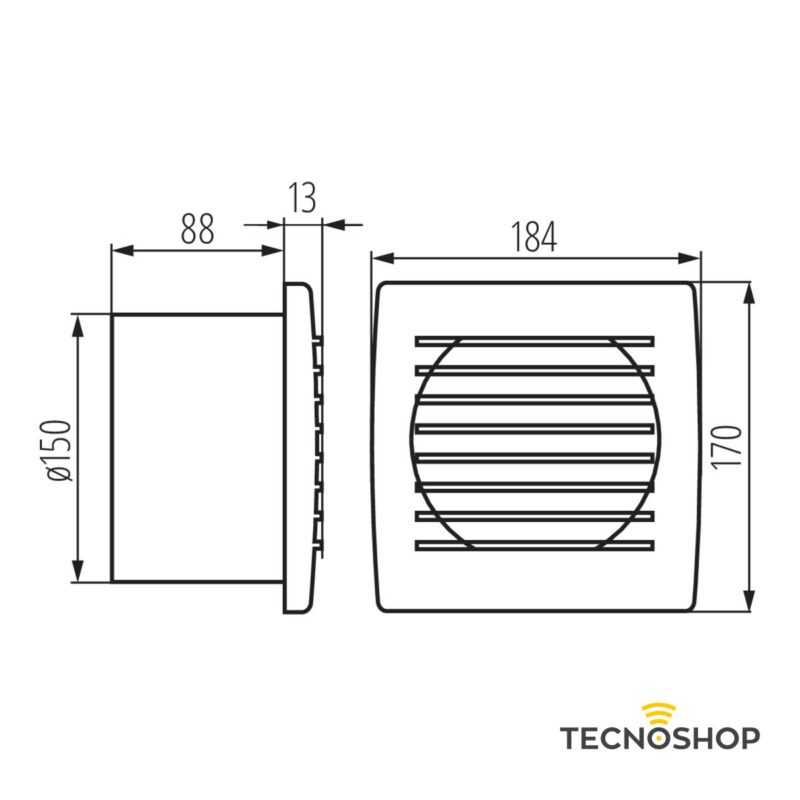 KANLUX ASPIRATORE CYKLON Ø 150mm BIANCO - immagine 2