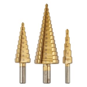 TOPEX KIT 3 PUNTE A GRADINI 4-12, 4-20, 4-32 mm IN ACCIAIO HSS