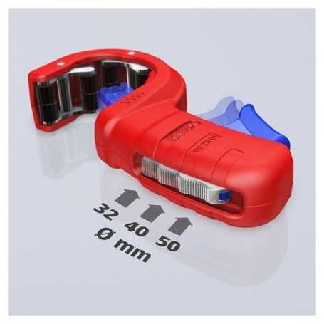 KNIPEX TAGLIATUBI PER TUBI DI SCARICO IN PLASTICA 'DP50' Ø 32-50mm - immagine 3