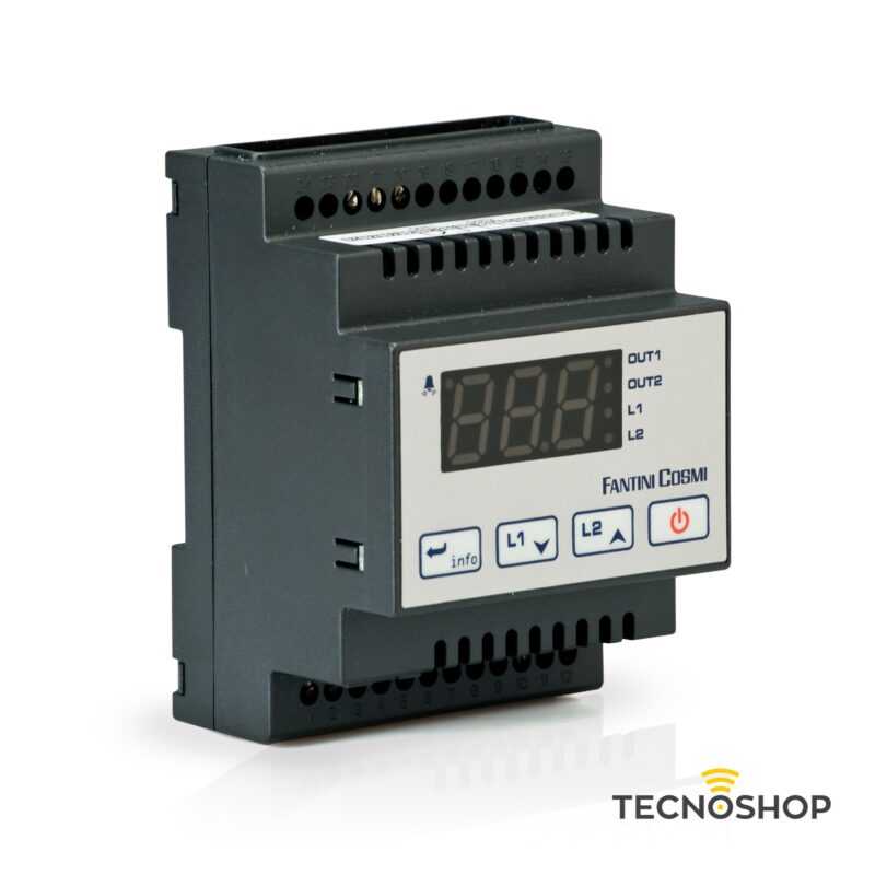 FANTINI COSMI TERMOSTATO PER BARRA DIN ON/OFF CON 2 USCITE + 1 SONDA