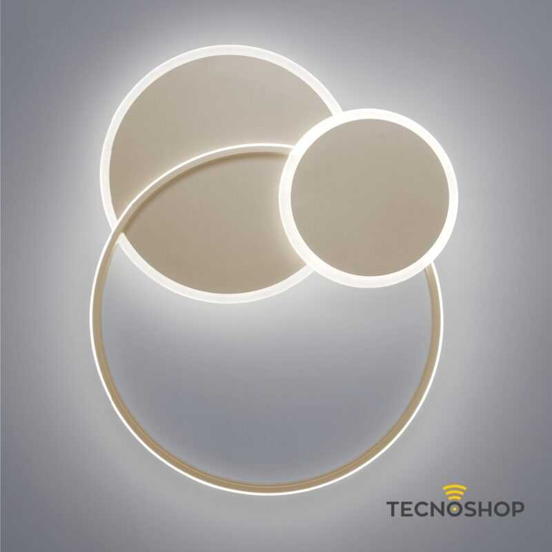 VIVIDA PLAFONIERA "ECLIPSE 3" 60W 3000K/4000K SABBIA - immagine 2