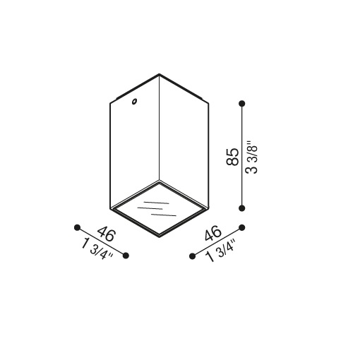 LOMBARDO PLAFONE LED KURA TOP X1 2W 3000K IP65 ANTRACITE - immagine 3