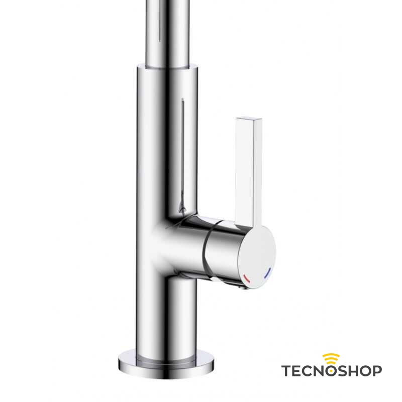 SPHERA MISCELATORE LAVELLO CUCINA 2 GETTI CON CANNA IN SILICONE GRIGIO - immagine 2