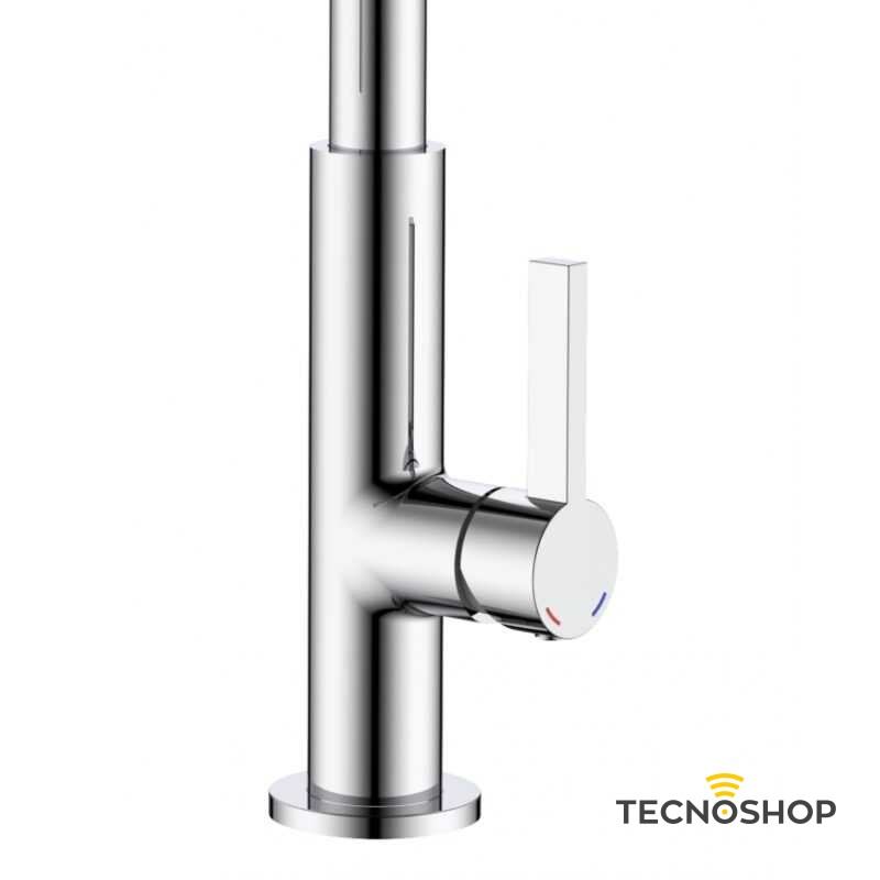 SPHERA MISCELATORE LAVELLO CUCINA 2 GETTI CON CANNA A MOLLA CROMATA - immagine 3