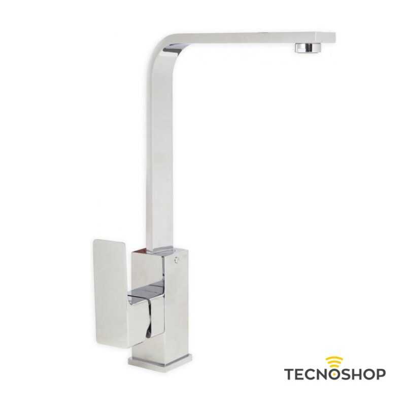 SPHERA MISCELATORE LAVELLO CUCINA CROMATO CON CANNA QUADRA