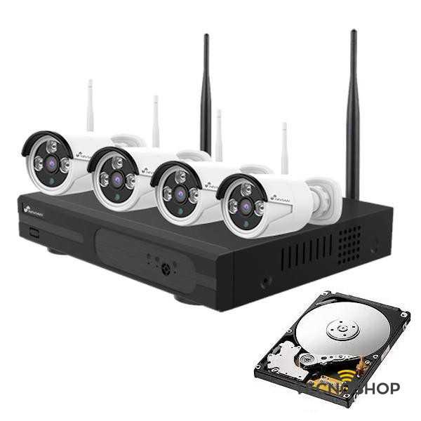 NIVIAN KIT VIDEOSORVEGLIANZA WIFI NVR 10 CANALI 4 TELECAMERE 3 MPX + HDD 1TB - immagine 2