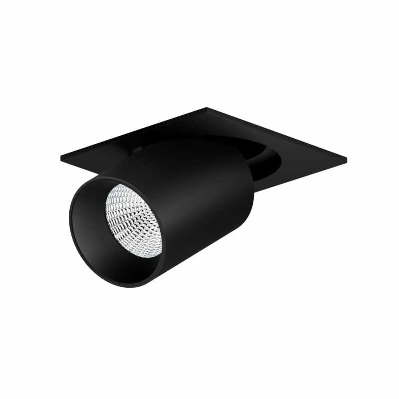 BENEITO FARETTO INCASSO LED OXO QUADRATO 12W TRICOLOR NERO