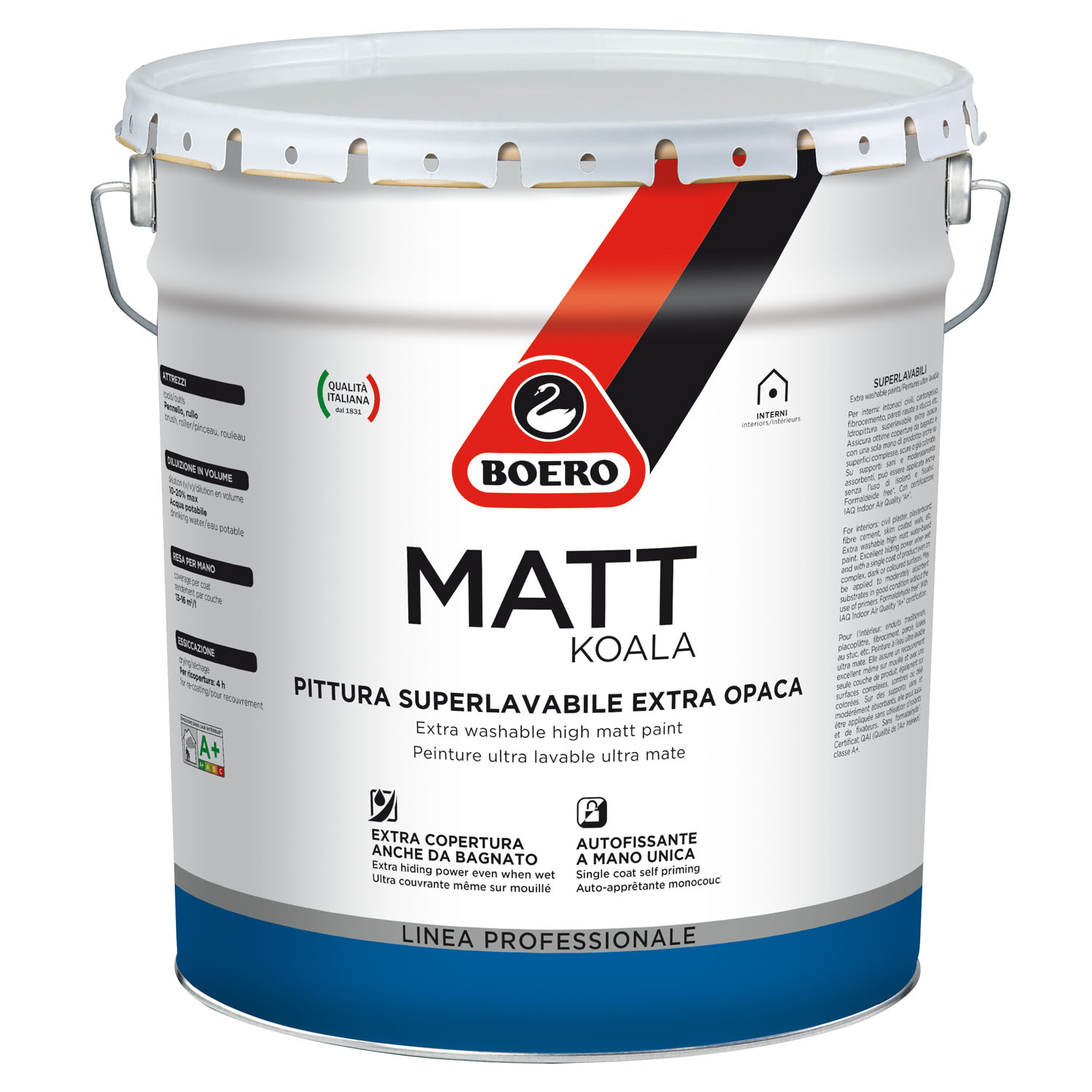 BOERO MATT KOALA 14 LT PITTURA SUPERLAVABILE EXTRA OPACA