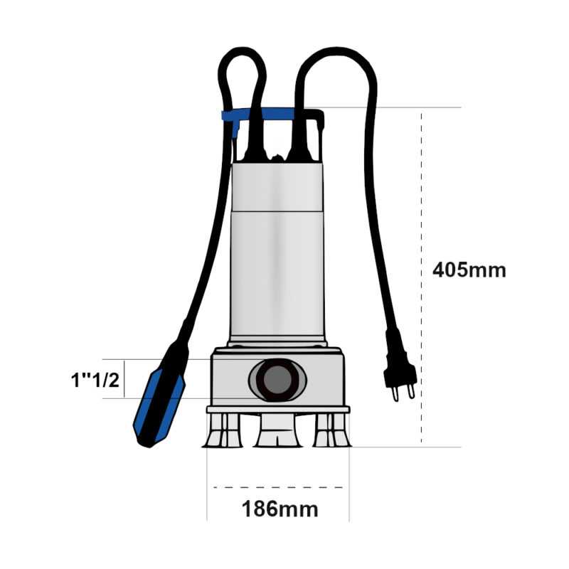 EBARA POMPA PER ACQUE SPORCHE RIGHT DA 0,75HP MONOFASE - immagine 2