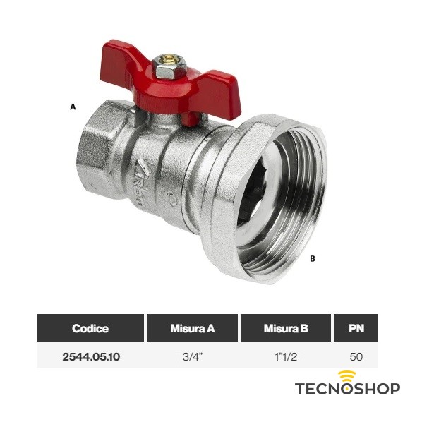 RBM VALVOLA A SFERA 3/4"x1"1/2 - immagine 2