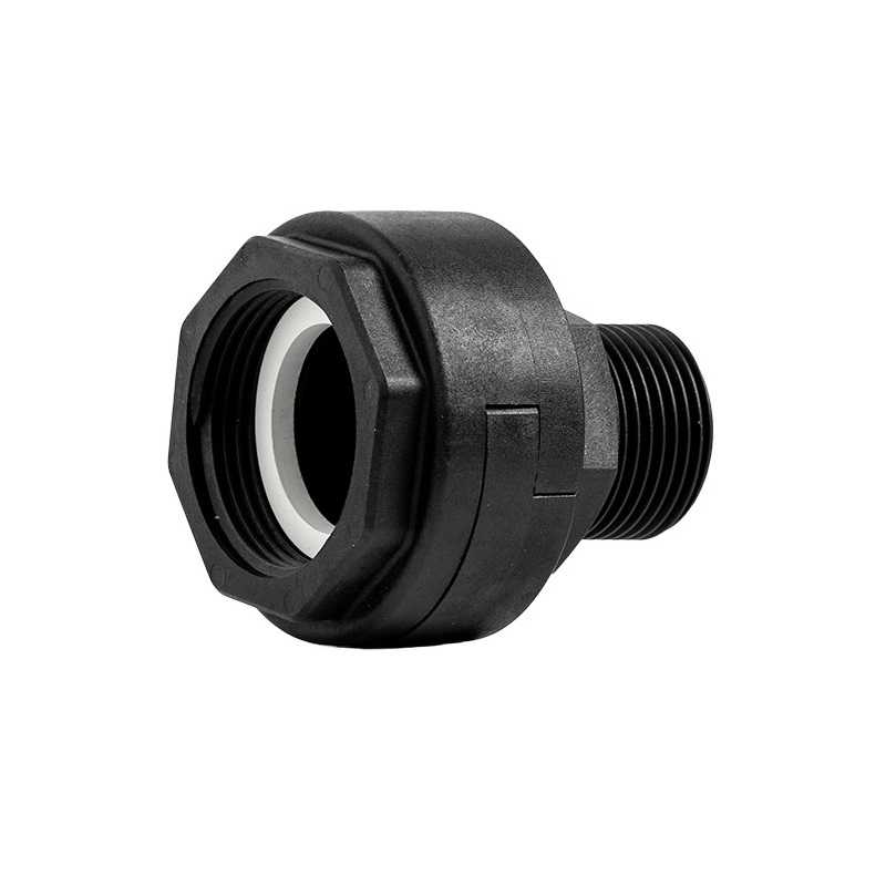 ITALTECNICA RACCORDO DRITTO IN PLASTICA 1'M X 1'F CON BOCCHETTONE