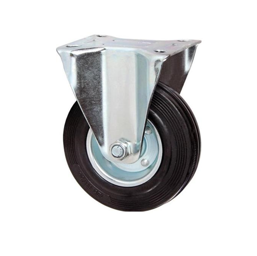 RUOTA IN GOMMA DA 100mm CON PIASTRA FISSA